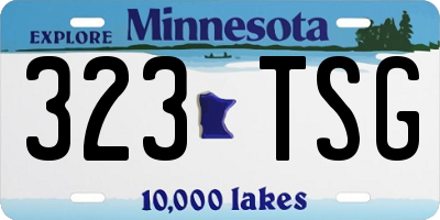 MN license plate 323TSG