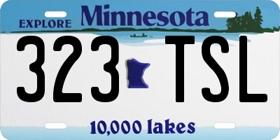 MN license plate 323TSL