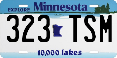 MN license plate 323TSM
