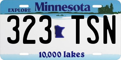MN license plate 323TSN