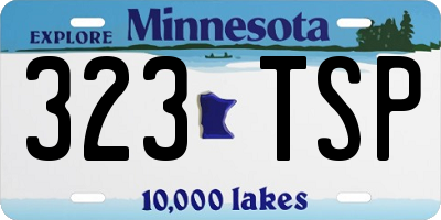 MN license plate 323TSP