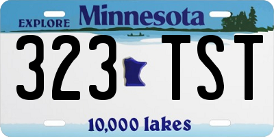 MN license plate 323TST
