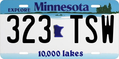 MN license plate 323TSW