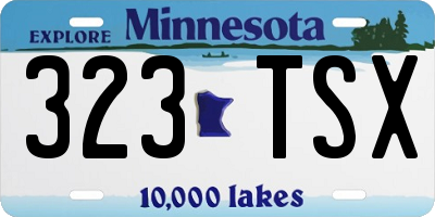 MN license plate 323TSX