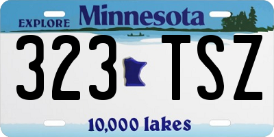 MN license plate 323TSZ