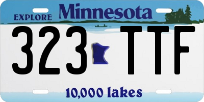 MN license plate 323TTF