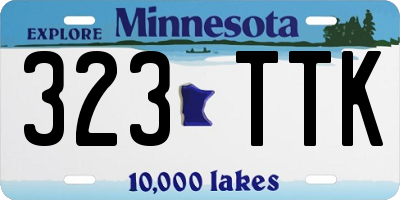 MN license plate 323TTK