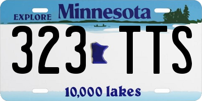MN license plate 323TTS