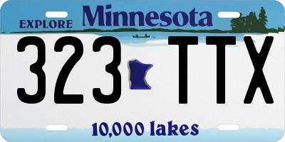 MN license plate 323TTX