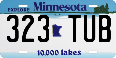 MN license plate 323TUB