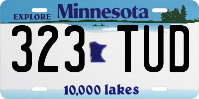 MN license plate 323TUD