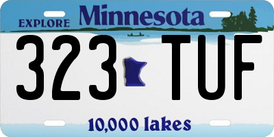 MN license plate 323TUF