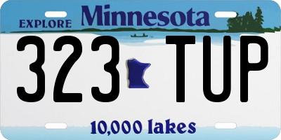 MN license plate 323TUP