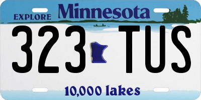 MN license plate 323TUS