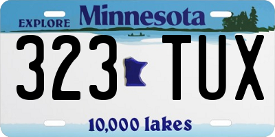 MN license plate 323TUX