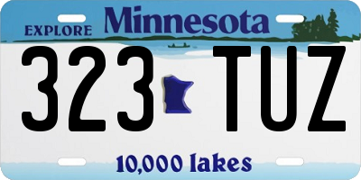 MN license plate 323TUZ