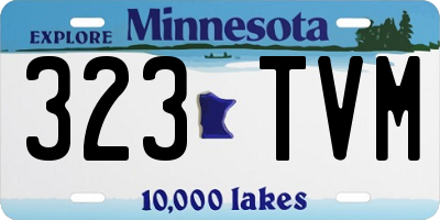 MN license plate 323TVM