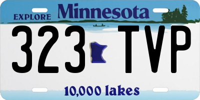MN license plate 323TVP