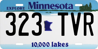 MN license plate 323TVR