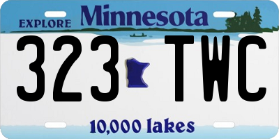 MN license plate 323TWC