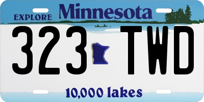 MN license plate 323TWD