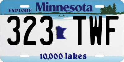 MN license plate 323TWF