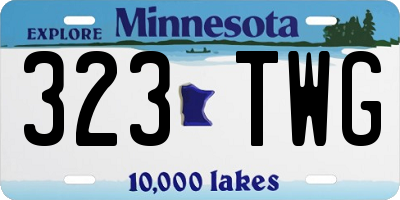 MN license plate 323TWG