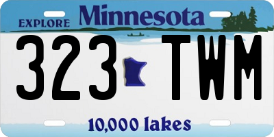 MN license plate 323TWM