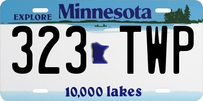 MN license plate 323TWP