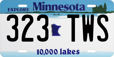MN license plate 323TWS