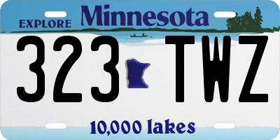 MN license plate 323TWZ