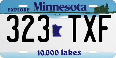 MN license plate 323TXF