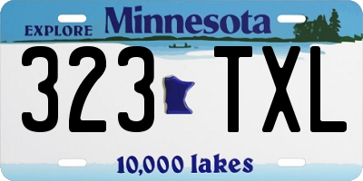 MN license plate 323TXL
