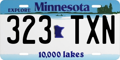 MN license plate 323TXN