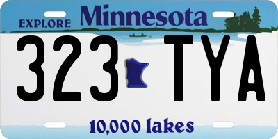 MN license plate 323TYA