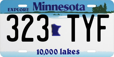 MN license plate 323TYF