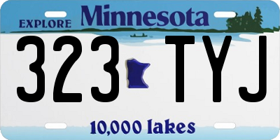 MN license plate 323TYJ