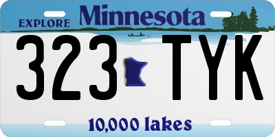 MN license plate 323TYK