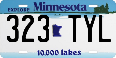 MN license plate 323TYL