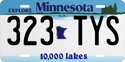 MN license plate 323TYS