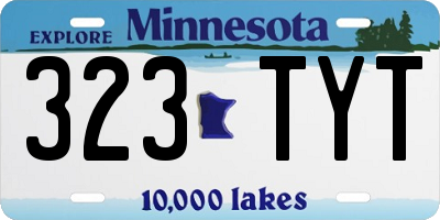 MN license plate 323TYT