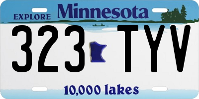 MN license plate 323TYV