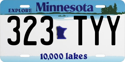 MN license plate 323TYY