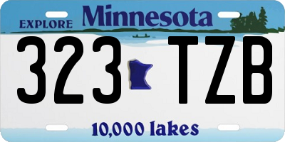 MN license plate 323TZB