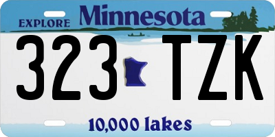MN license plate 323TZK