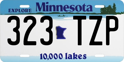 MN license plate 323TZP