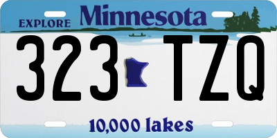 MN license plate 323TZQ