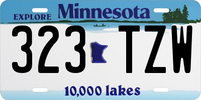 MN license plate 323TZW