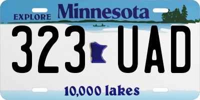 MN license plate 323UAD