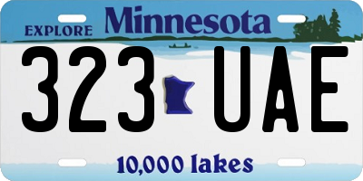 MN license plate 323UAE